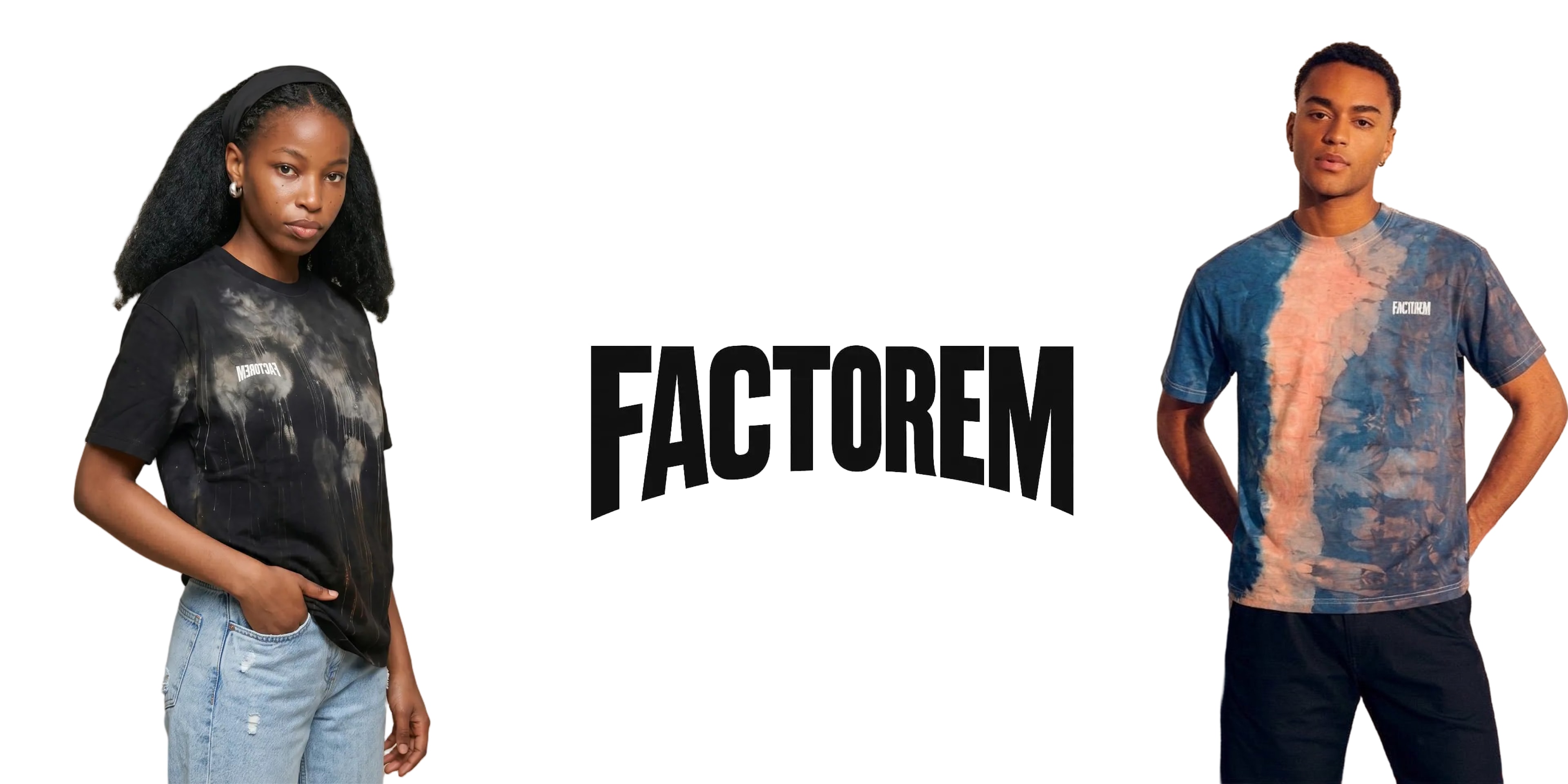 Factorem campaign featuring graphic T-shirts